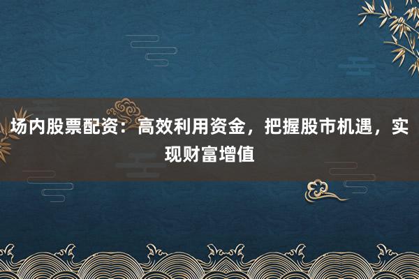 场内股票配资：高效利用资金，把握股市机遇，实现财富增值