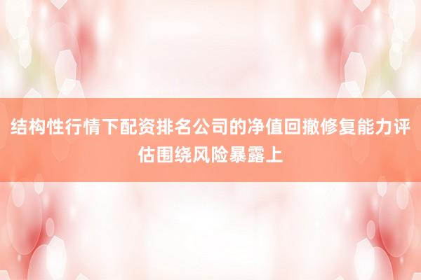 结构性行情下配资排名公司的净值回撤修复能力评估围绕风险暴露上