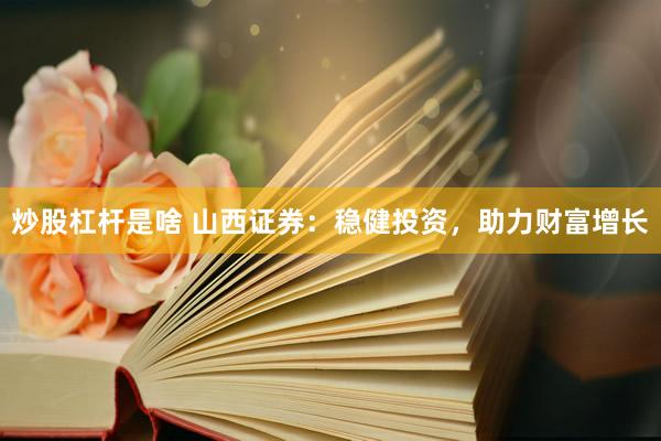 炒股杠杆是啥 山西证券：稳健投资，助力财富增长